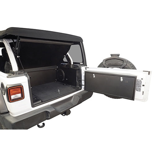 Deluxe Cargo Enclosure - 18-22 Wrangler JL {21-22 Exc. 4XE} 4-Door w/ OEM Subwoofer Black Tuffy Security Products