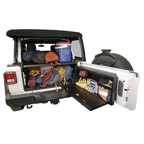 Deluxe Cargo Enclosure - 18-22 Wrangler JL {21-22 Exc. 4XE} 4-Door w/ OEM Subwoofer Black Tuffy Security Products