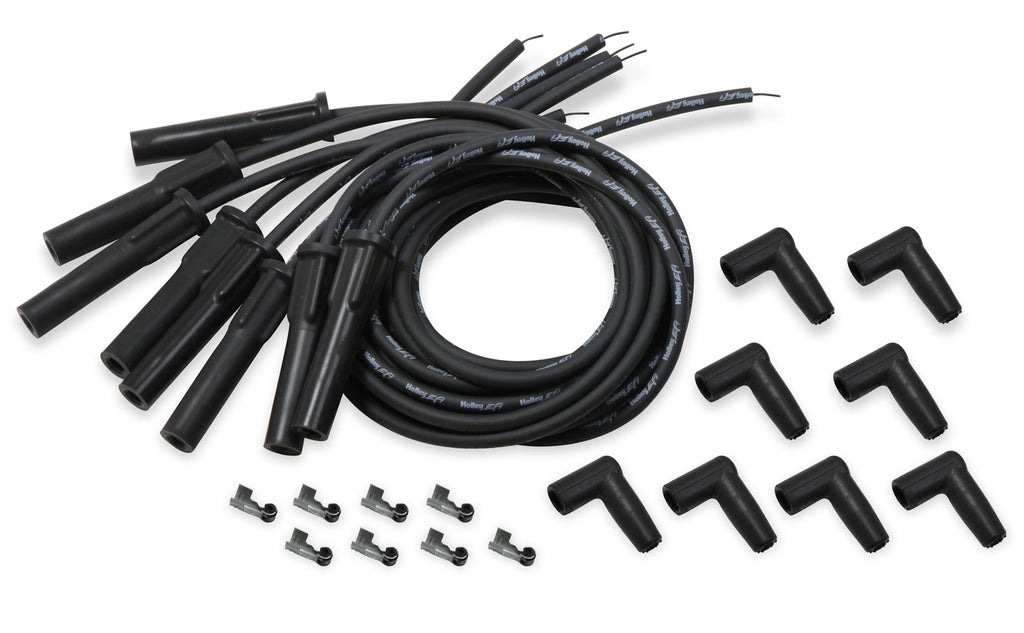 Spark Plug Wire Set Univ GM LS Cut to Fit - Black - Holley EFI 561-113