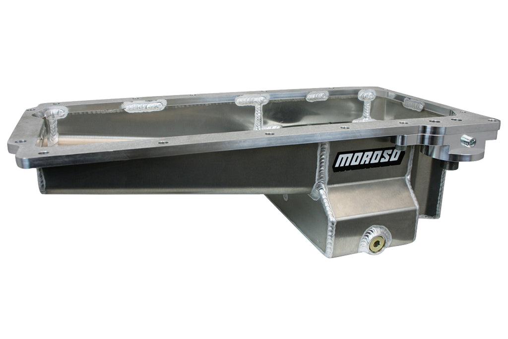 GM LS Swap Oil Pan RR 7qt Baffled - Aluminum - Moroso 21159