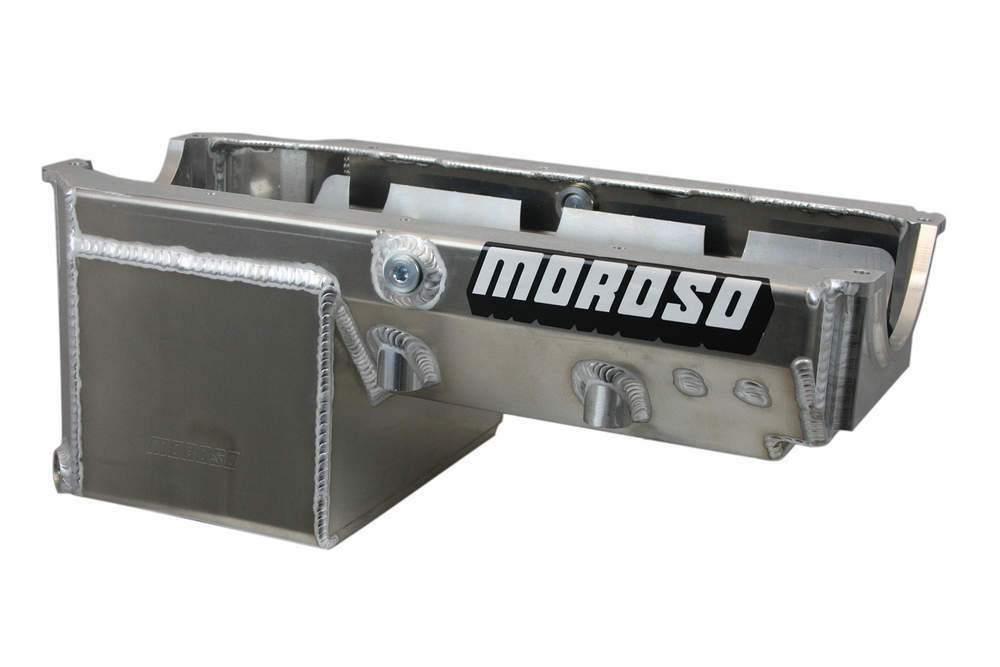 8qt Oil Pan - SBC Drag Race w/2-Piece Rear Main - Moroso 21240