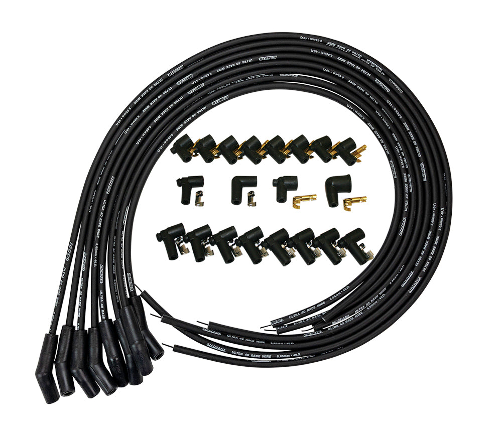 Ultra 40 Plug Wire Set - Black - Moroso 73816