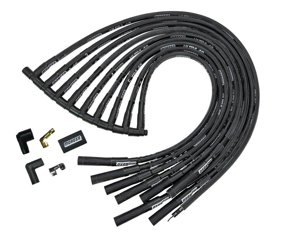 Ultra 40 Plug Wire Set - Black - Moroso 73819